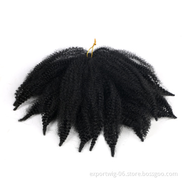 8 inch Synthetic Afro Kinky Marley braid Extension Soft Braiding Hair Crochet Braids Kinky Twist Hair